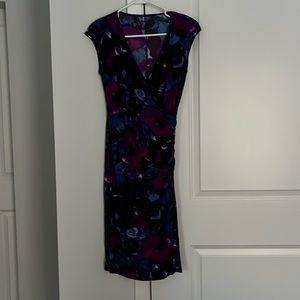 Watercolor v neck dress